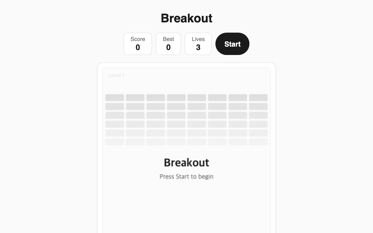 Breakout screenshot