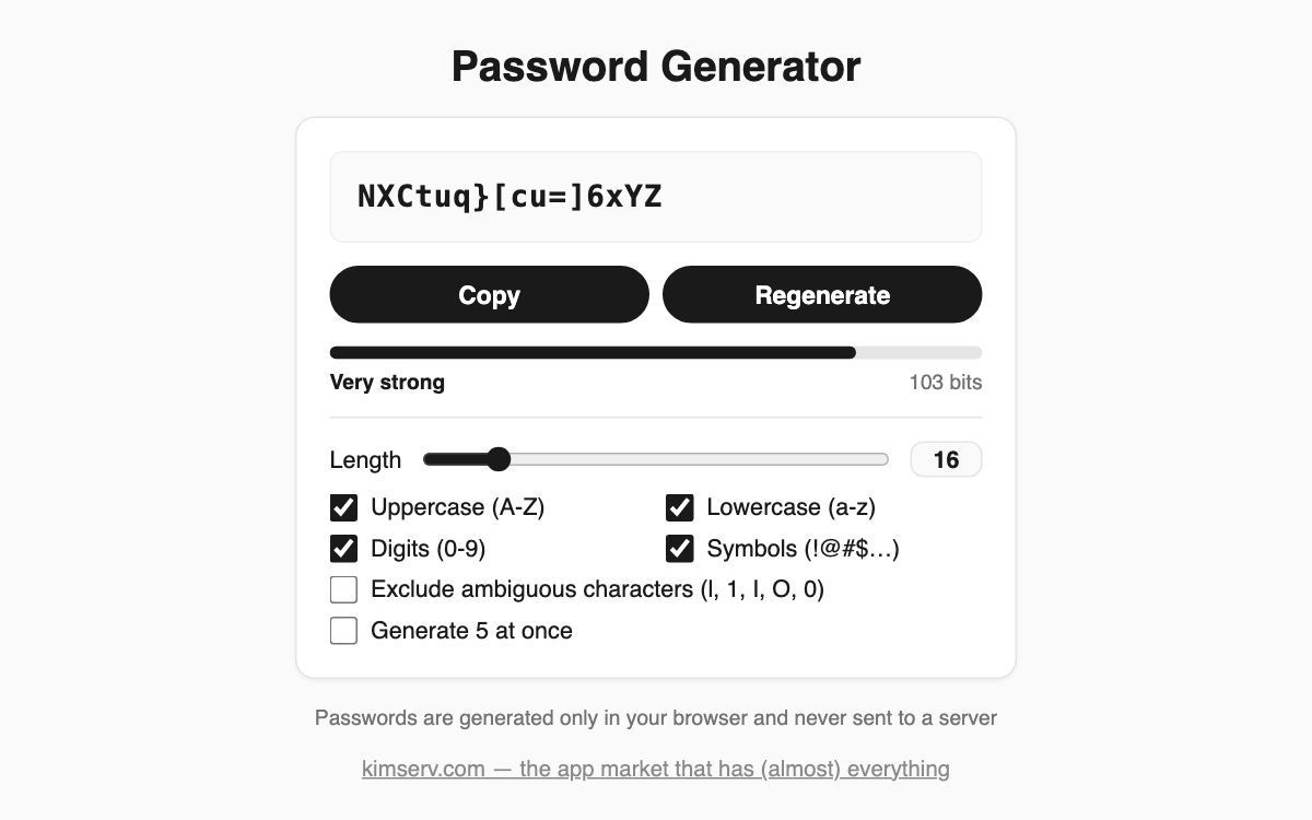 Password Generator screenshot