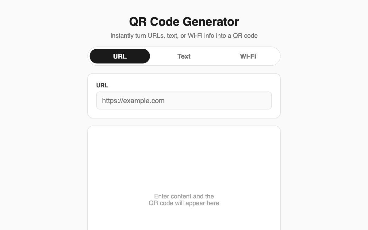 QR Code Generator screenshot