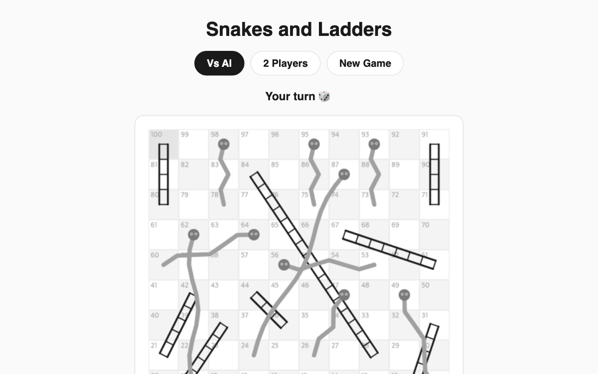 Snakes and Ladders screenshot