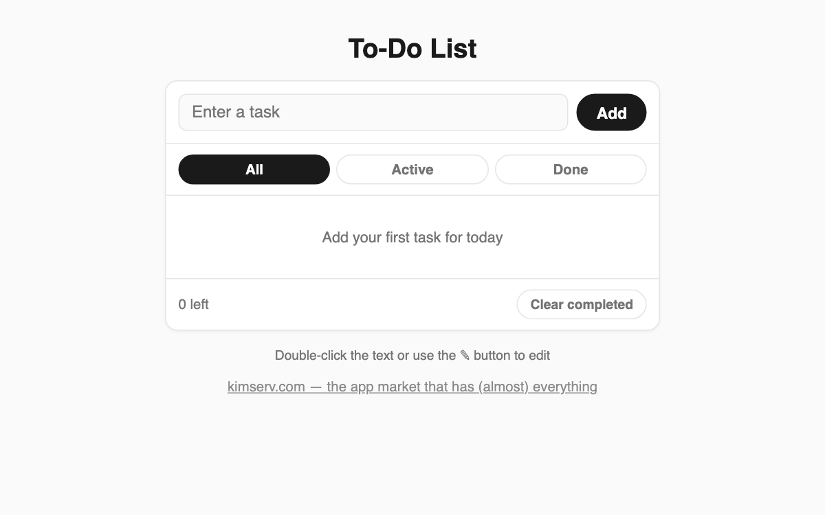 To-Do List screenshot